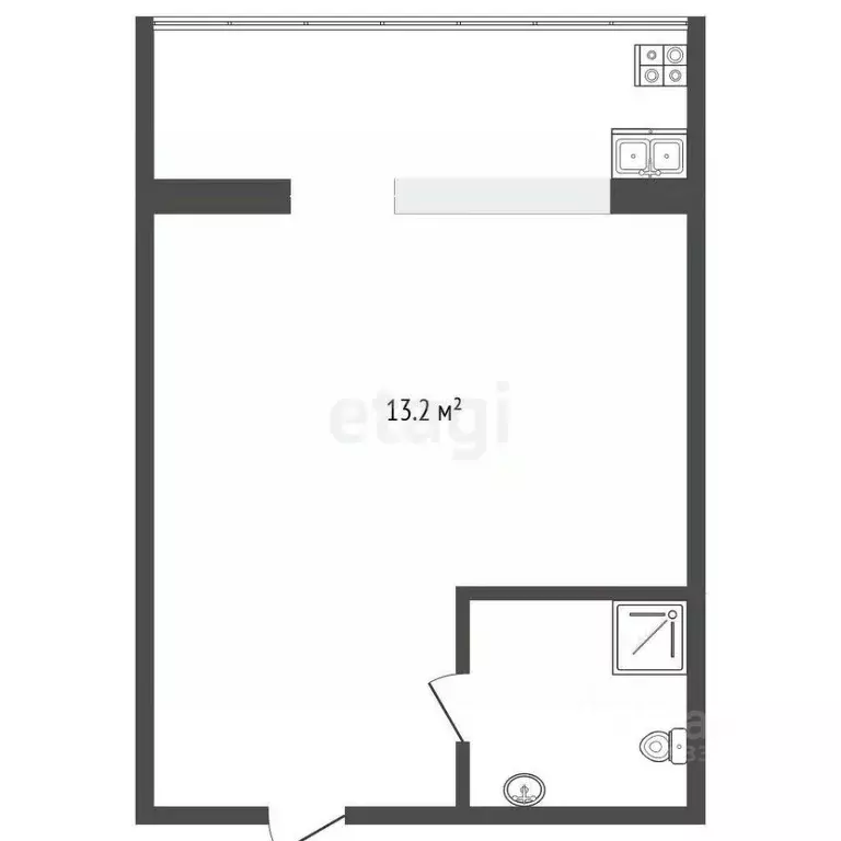 Студия Тюменская область, Тюмень ул. Червишевский Тракт, 84 (18.0 м) - Фото 1