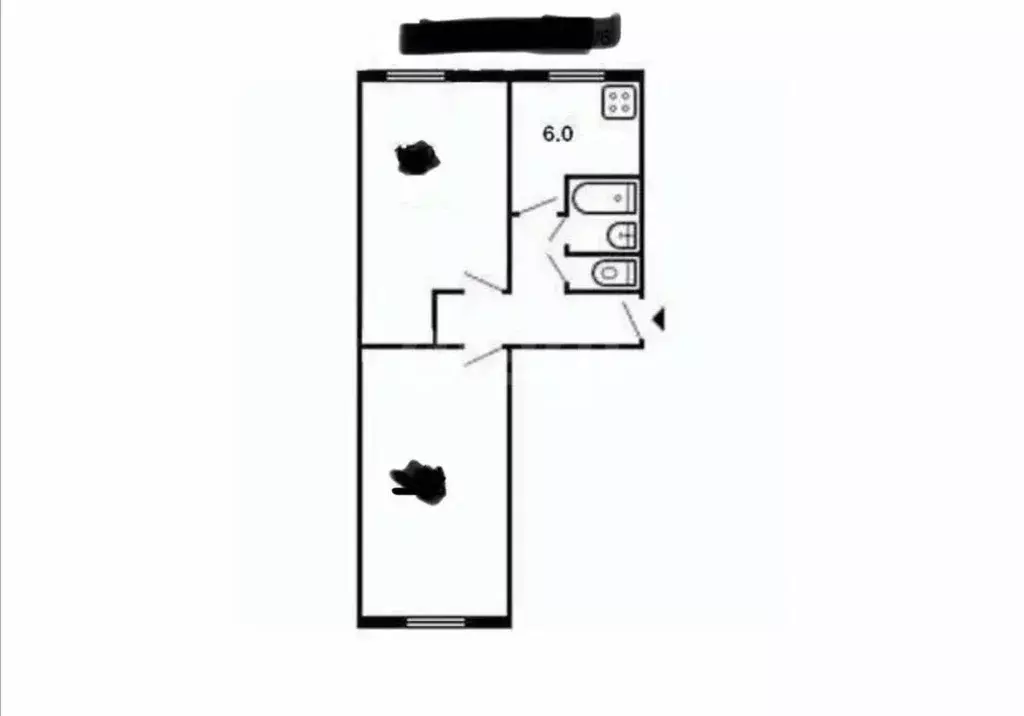 2-к кв. Татарстан, Казань пос. Дербышки, ул. Мира, 35 (45.6 м) - Фото 2