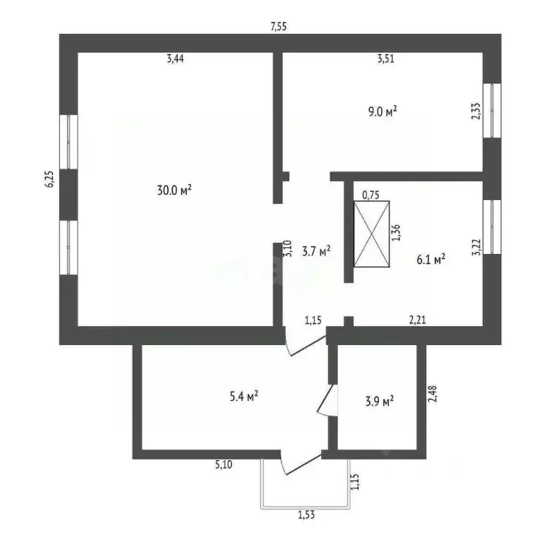Дом в Амурская область, Ивановский муниципальный округ, с. Среднебелая ... - Фото 1