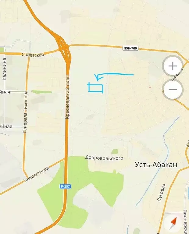 Участок в Хакасия, Усть-Абакан рп ул. Октябрьская (12.0 сот.) - Фото 0
