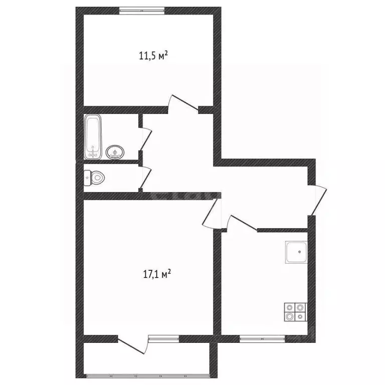 2-к кв. Белгородская область, Белгород ул. Машковцева, 29 (51.0 м) - Фото 2