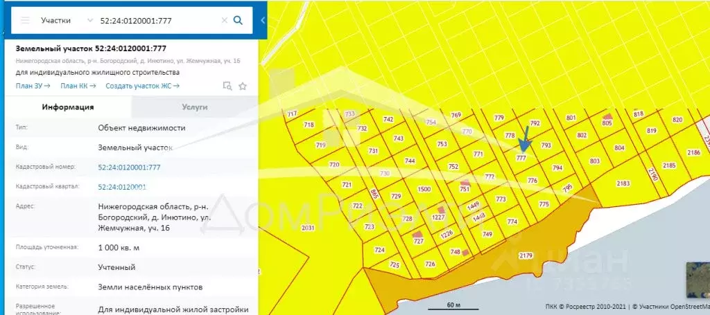 Участок в Нижегородская область, Богородский район, д. Инютино ... - Фото 1