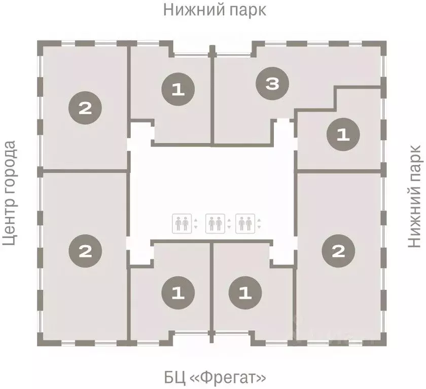 2-к кв. Липецкая область, Липецк пл. Петра Великого, 1 (96.76 м) - Фото 1