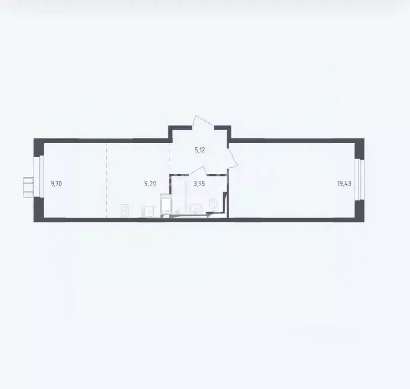 2-к кв. Московская область, Ленинский городской округ, Мисайлово пгт, ... - Фото 2