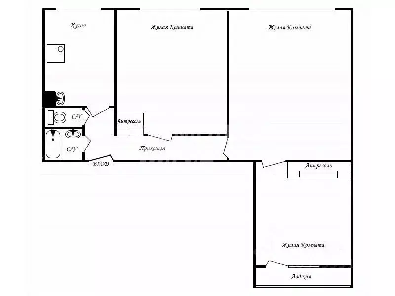 3-к кв. Мурманская область, Оленегорск Молодежный бул., 19 (60.2 м) - Фото 1