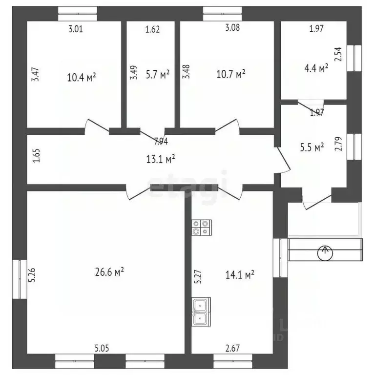 Дом в Омская область, Омск ул. 8-я Ремесленная, 34 (91 м) - Фото 1