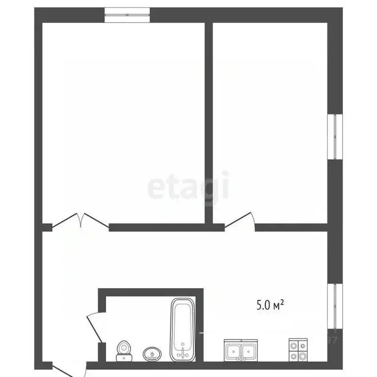 2-к кв. Смоленская область, Смоленск ул. Соболева, 82 (31.7 м) - Фото 1