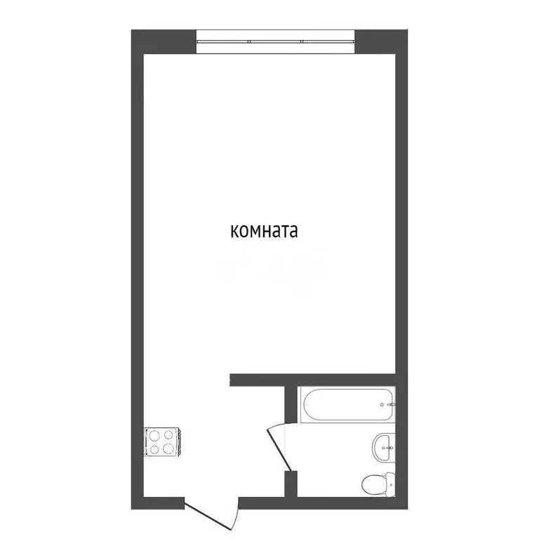 Квартира-студия: Кемерово, улица Сибиряков-Гвардейцев, 19 (17.5 м) - Фото 1