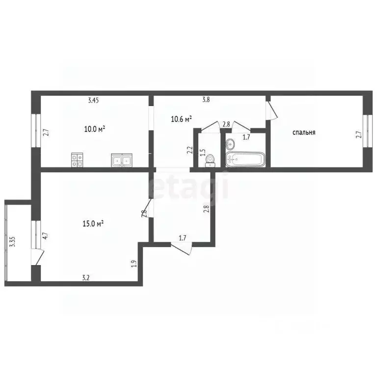 2-к кв. Тамбовская область, Тамбов городской округ, с. Бокино пер. ... - Фото 2