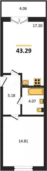 Квартира-студия, 25,5 м, 5/9 эт. - Фото 0