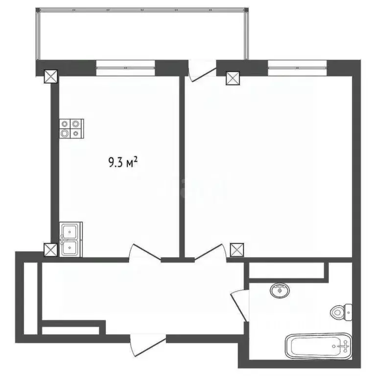 1-к кв. Тюменская область, Тюмень ул. Николая Никитина, 12 (40.1 м) - Фото 0