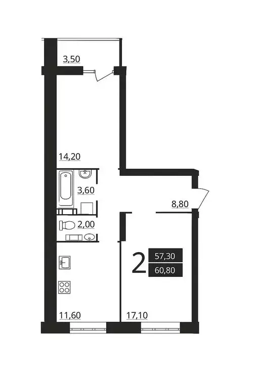 2-комнатная квартира: Волгоград, район Семь Ветров, бульвар 30-летия ... - Фото 1