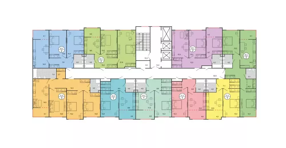 3-к кв. Ставропольский край, Георгиевск Олимп жилой комплекс (91.4 м) - Фото 2
