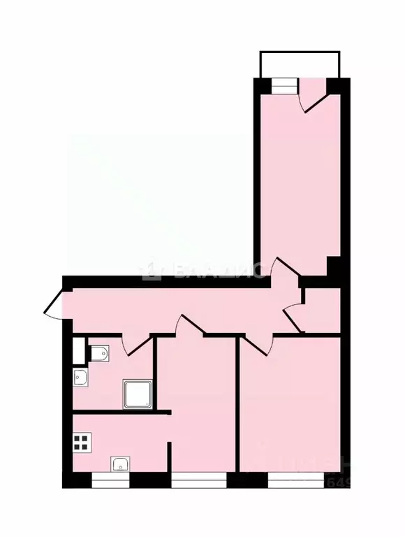 3-к кв. Санкт-Петербург Новоизмайловский просп., 3 (56.7 м) - Фото 2