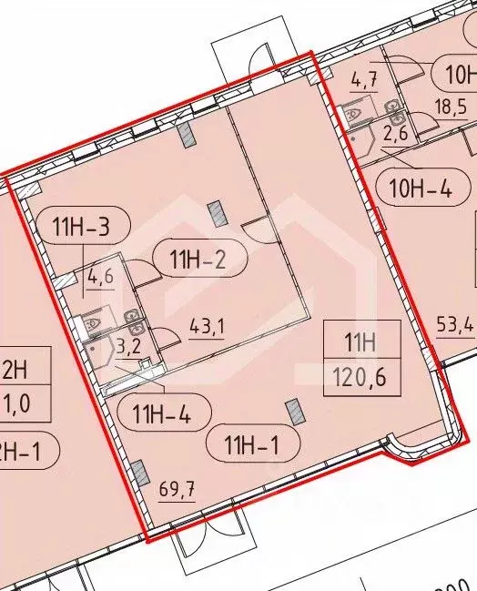 Торговая площадь в Москва Марк жилой комплекс, к2 (121 м) - Фото 2