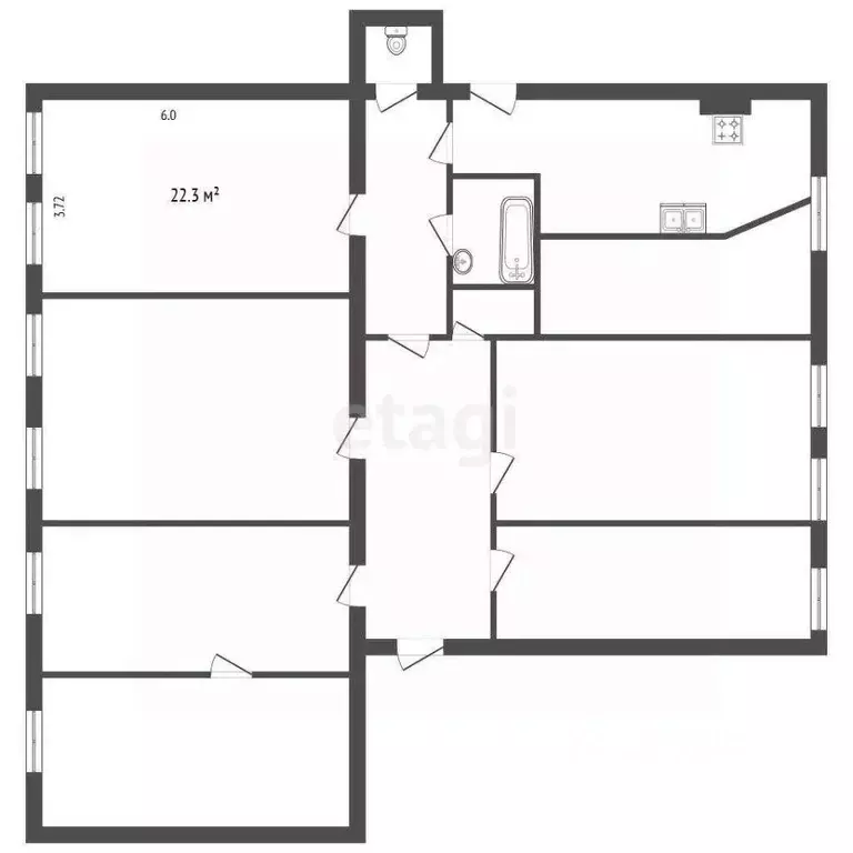 5-к кв. Санкт-Петербург ул. Марата, 50 (22.3 м) - Фото 2