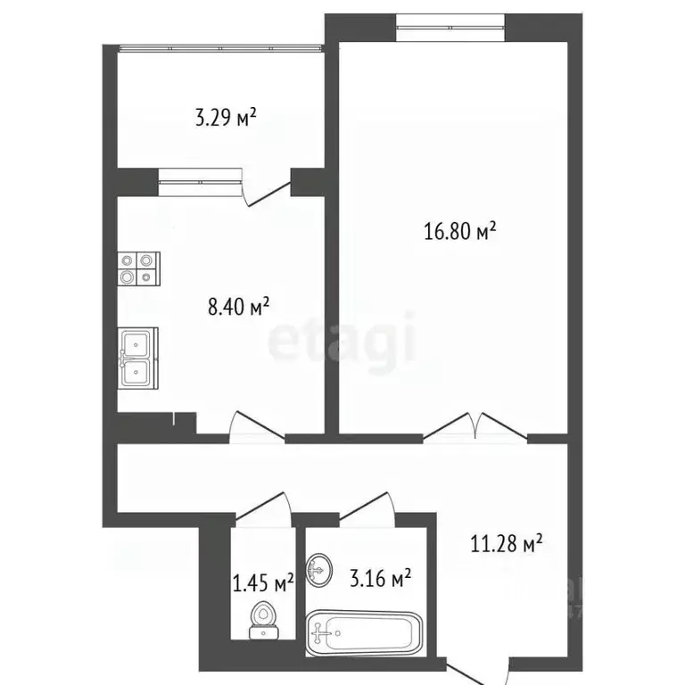 1-к кв. Московская область, Ленинский городской округ, пос. ... - Фото 2