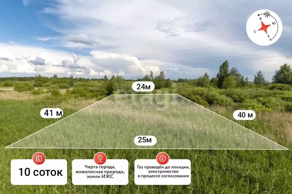 Участок в Тюменская область, Тюмень  (10.0 сот.) - Фото 1