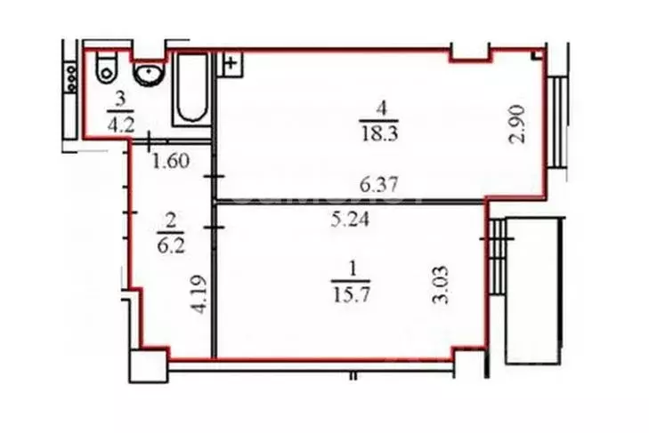 2-к кв. Пермский край, Пермь ул. Чернышевского, 39 (44.4 м) - Фото 2