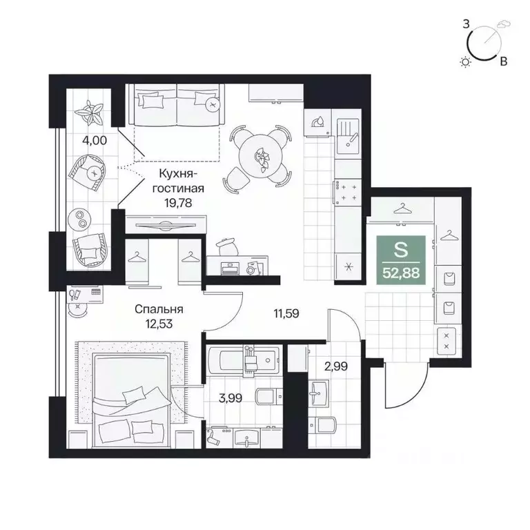 1-к кв. Волгоградская область, Волгоград просп. Имени В.И. Ленина, 59Г ... - Фото 1