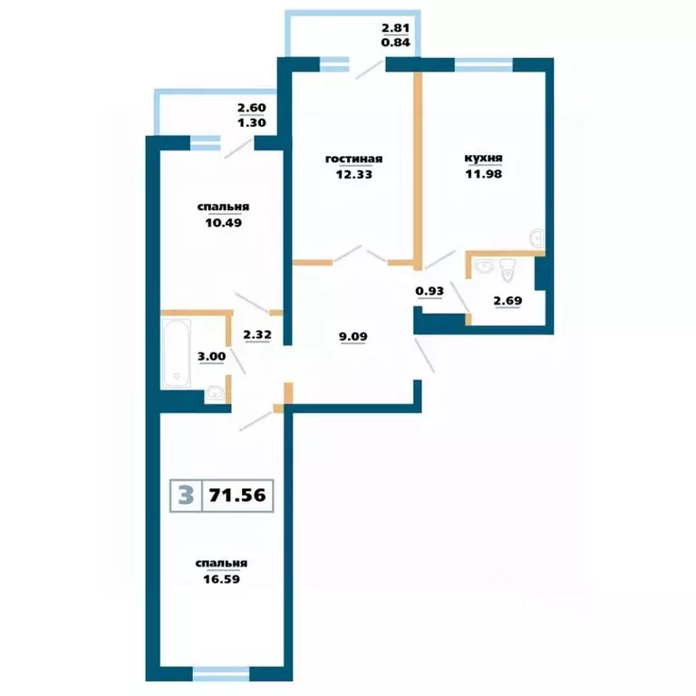 3-к кв. Красноярский край, Красноярск Нанжуль-Солнечный мкр, ... - Фото 1