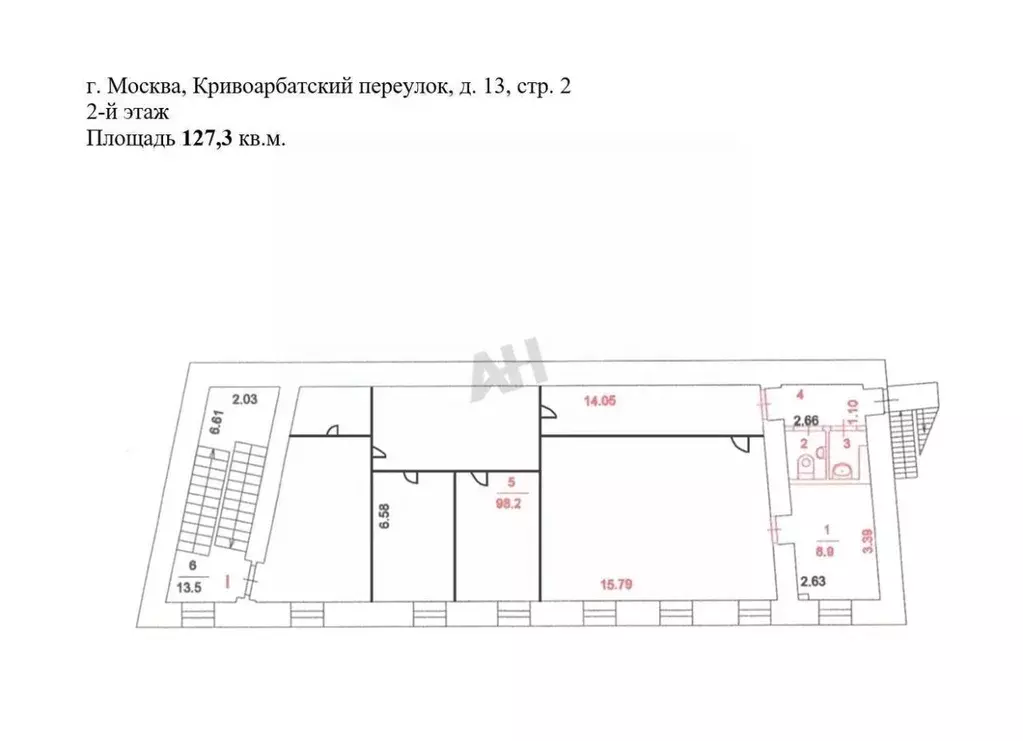 Офис в Москва Кривоарбатский пер., 13 (127 м) - Фото 2