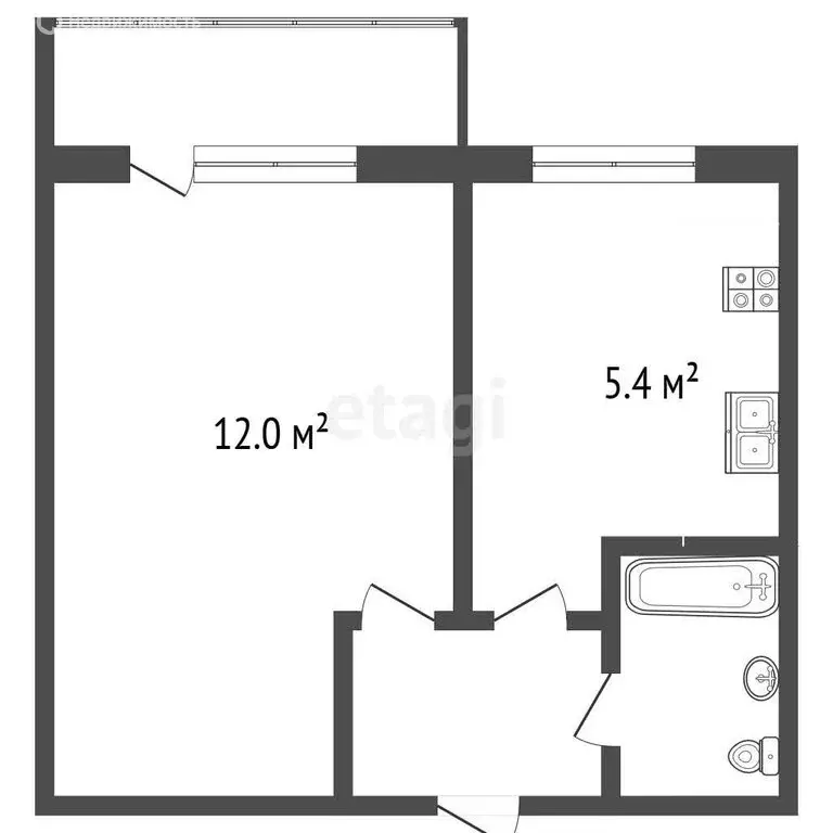 1-комнатная квартира: Самара, Днепровский проезд, 5 (23 м) - Фото 0