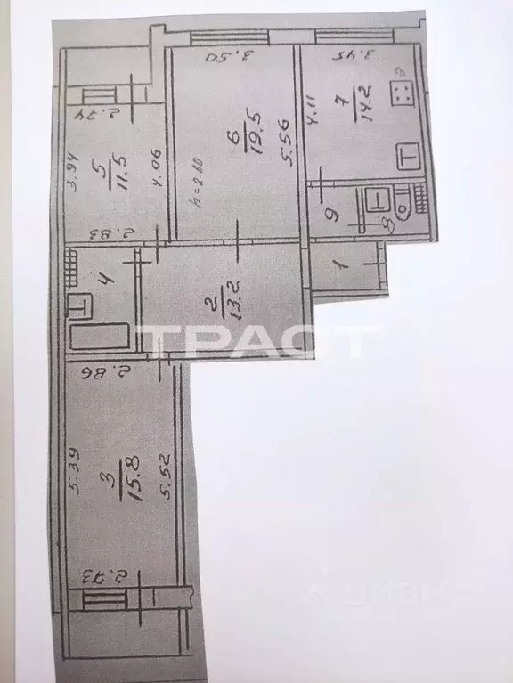 3-к кв. Воронежская область, Воронеж ул. Шишкова, 95 (88.0 м) - Фото 1