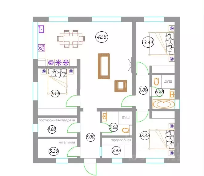 Коттедж в Калужская область, Малоярославецкий муниципальный округ, ... - Фото 2