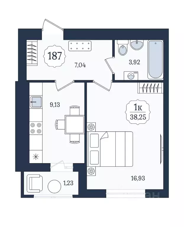 1-к кв. Калининградская область, Зеленоградск  (38.9 м) - Фото 1