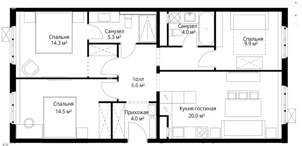 Квартира-студия: деревня Сапроново, микрорайон Купелинка, квартал ... - Фото 1