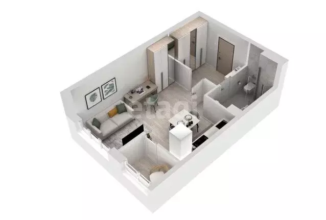 1-комнатная квартира: Мирное, улица Крымской Весны, 1к4 (33.96 м) - Фото 0