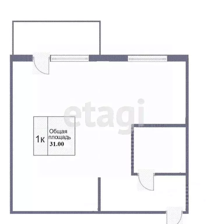 1-к кв. Кемеровская область, Кемерово Красноармейская ул., 138 (31.0 ... - Фото 2