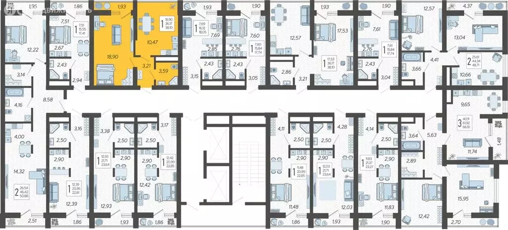 1-комнатная квартира: Сочи, микрорайон Бытха, Ясногорская улица, ... - Фото 2