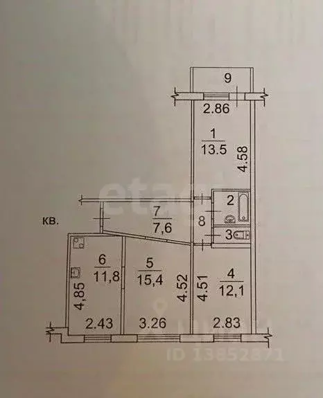 3-к кв. Приморский край, Владивосток ул. Адмирала Кузнецова, 90 (66.8 ... - Фото 1