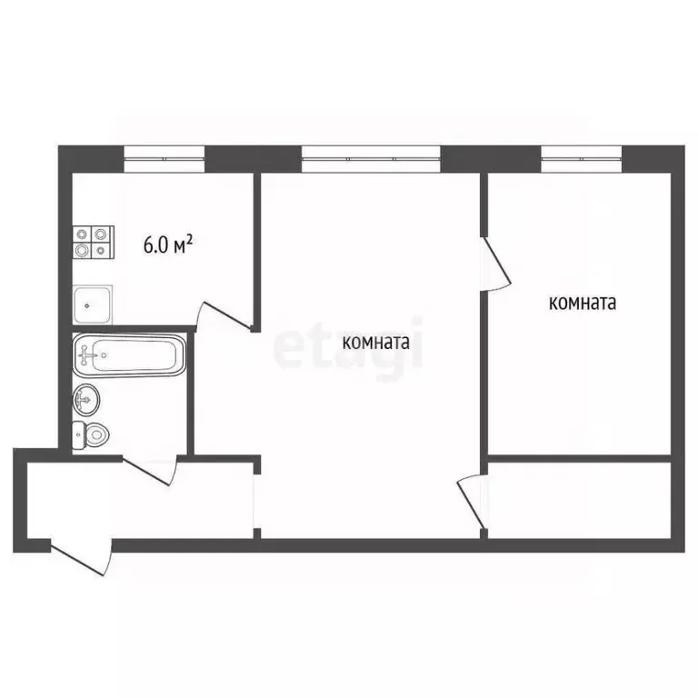 2-к кв. Ярославская область, Ярославль ул. Добрынина, 20Б (43.5 м) - Фото 2