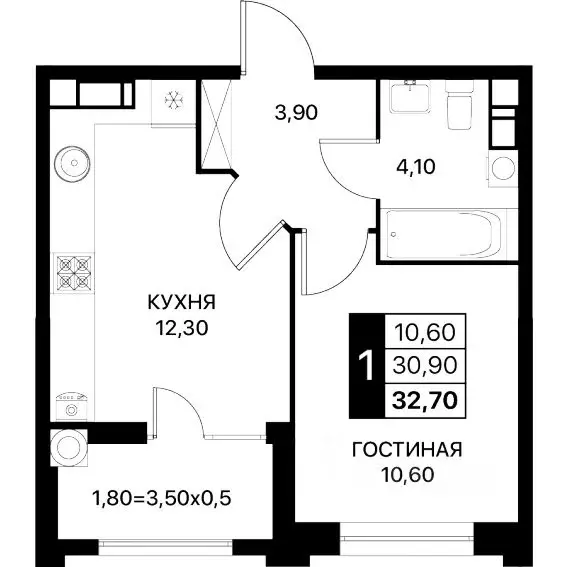 1-к кв. Ростовская область, Ростов-на-Дону Сияние Квартал на Шолохова ... - Фото 0