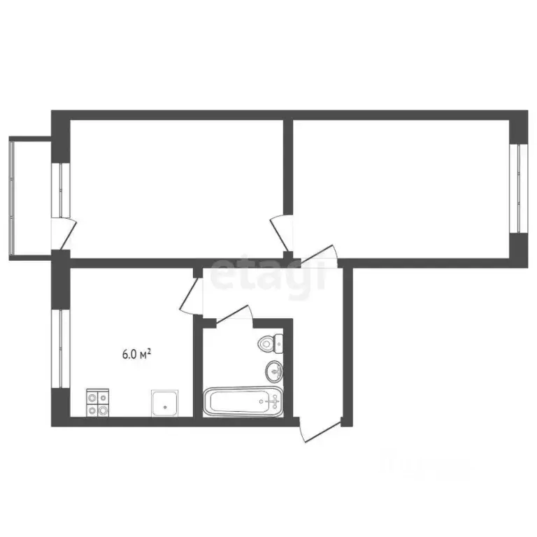 2-к кв. Камчатский край, Петропавловск-Камчатский просп. Рыбаков, 34 ... - Фото 1