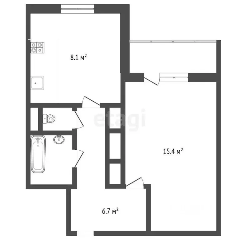 1-к кв. Ямало-Ненецкий АО, Новый Уренгой Советский мкр, 7/3 (35.2 м) - Фото 1