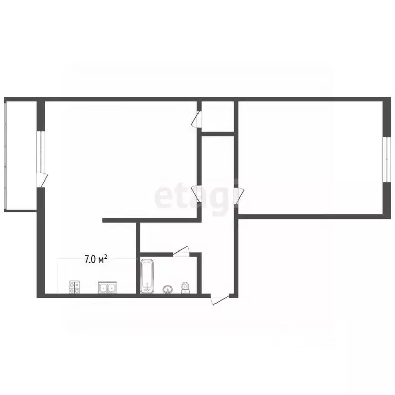 2-к кв. Тверская область, Кимры ул. Кириллова, 24 (46.7 м) - Фото 2