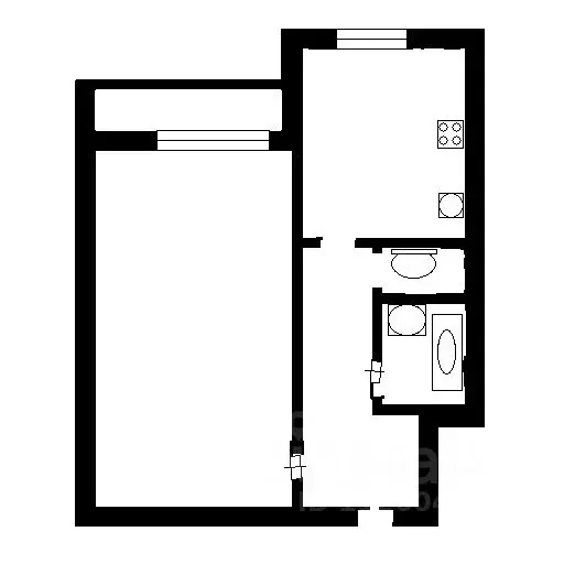 1-к кв. Санкт-Петербург ул. Генерала Симоняка, 4к5 (38.0 м) - Фото 1