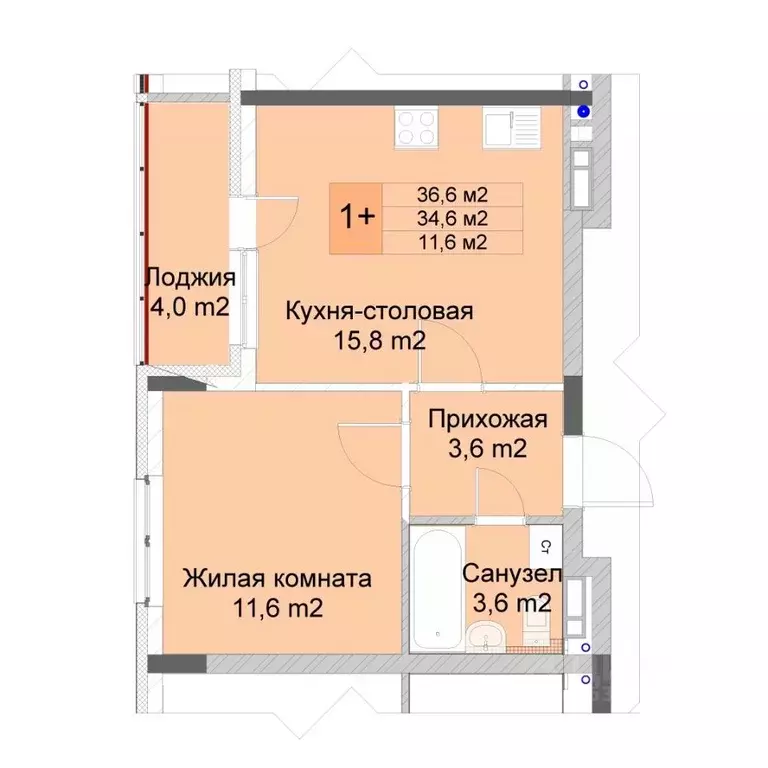 1-к кв. Нижегородская область, Нижний Новгород Кузнечиха Город жилой ... - Фото 0