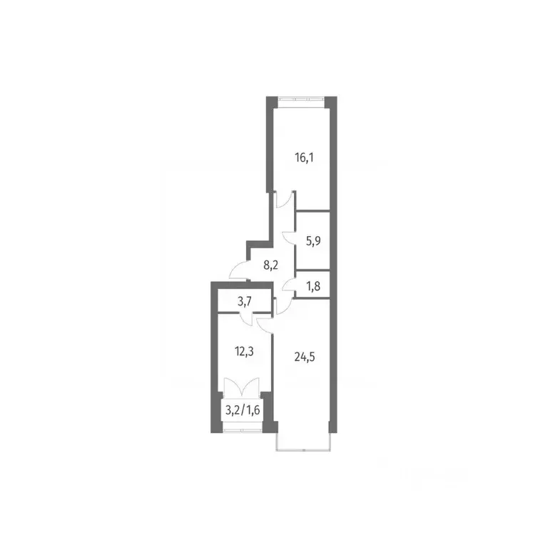 2-к кв. Санкт-Петербург ул. Академика Константинова, 1к1 (74.1 м) - Фото 0