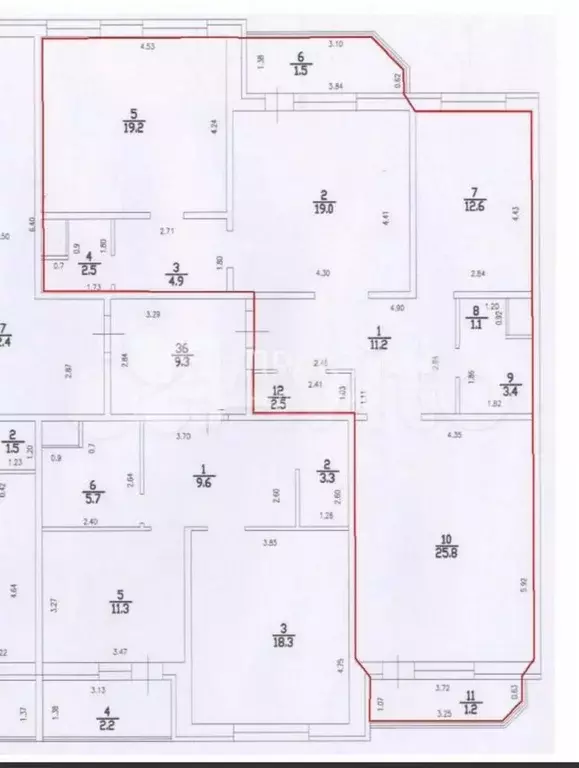 3-к. квартира, 102,2 м, 7/7 эт. - Фото 0