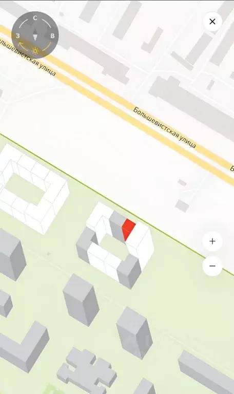 1-к кв. Новосибирская область, Новосибирск Большевистская ул., с49 ... - Фото 1