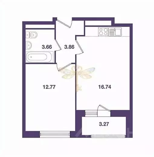 1-к кв. Москва ул. Коминтерна, 15 (40.0 м) - Фото 2