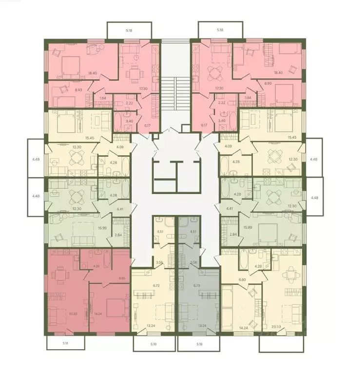 Квартира, 1 комната, 41.15 м - Фото 1
