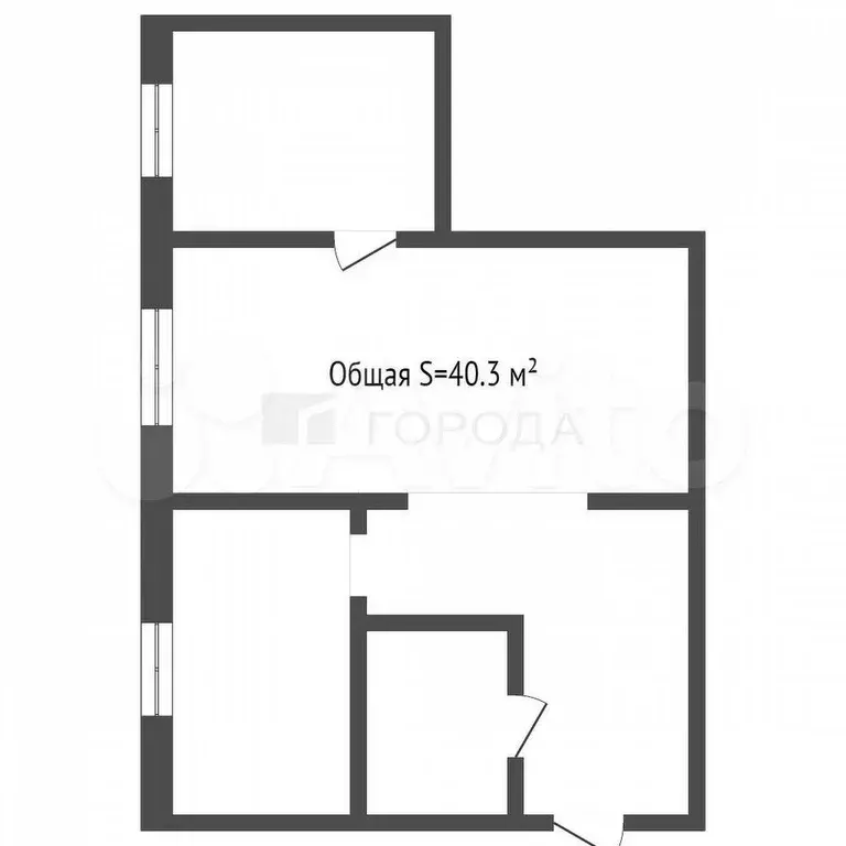 2-к. квартира, 40,3 м, 2/5 эт. - Фото 1