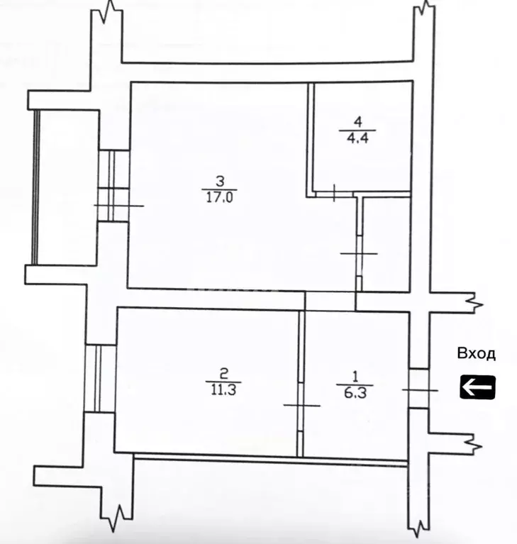 1-к кв. Брянская область, Брянск ул. 3 Июля, 25 (43.0 м) - Фото 2
