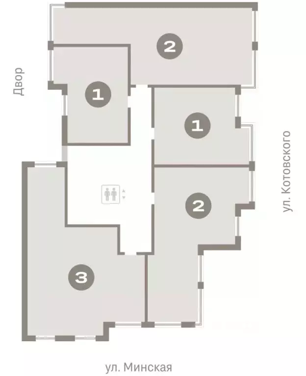 2-к кв. Тюменская область, Тюмень На Минской жилой комплекс (80.54 м) - Фото 1